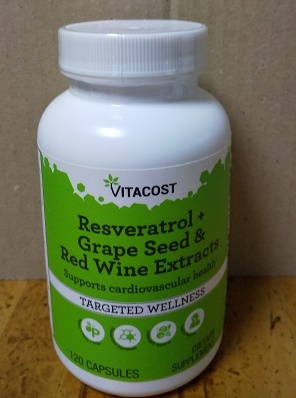 vitacost レスベラトロール＋グレープシード＋赤ワインエキス　120カプセル_画像1