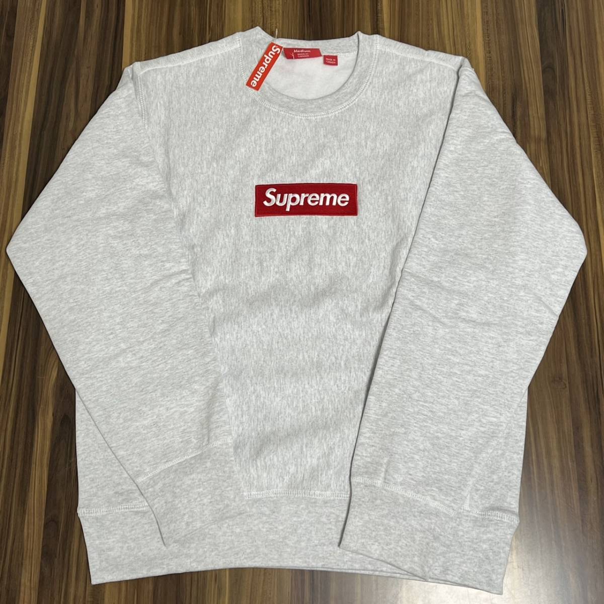 【新品未使用】 Supreme シュプリーム ボックス ロゴ スウェット トレーナー グレー Mサイズ_画像1