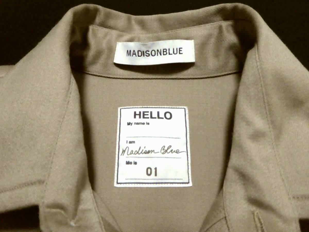 美品 マディソンブルー MADISON BLUE ウール ウエスタンシャツ 長袖 01