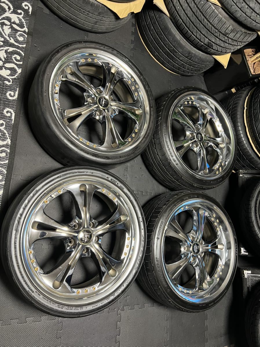 Weds クレンツェ ケルベロスⅡ ゴールドピアス 19インチ 7.5J+44 8.5