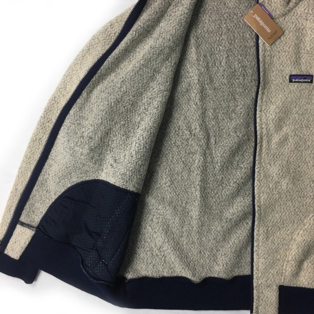 1円～!売切!【正規新品】patagonia パタゴニア WOOLYESTER FLEECE JACKET フリース ジャケット US買付 アウトドア(XXL)ベージュ 190124-80_画像6