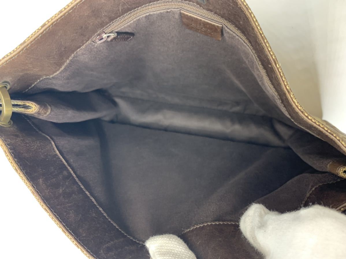 美品 GUCCI グッチ 90656 001364 GGキャンバス×レザー ゴールド金具