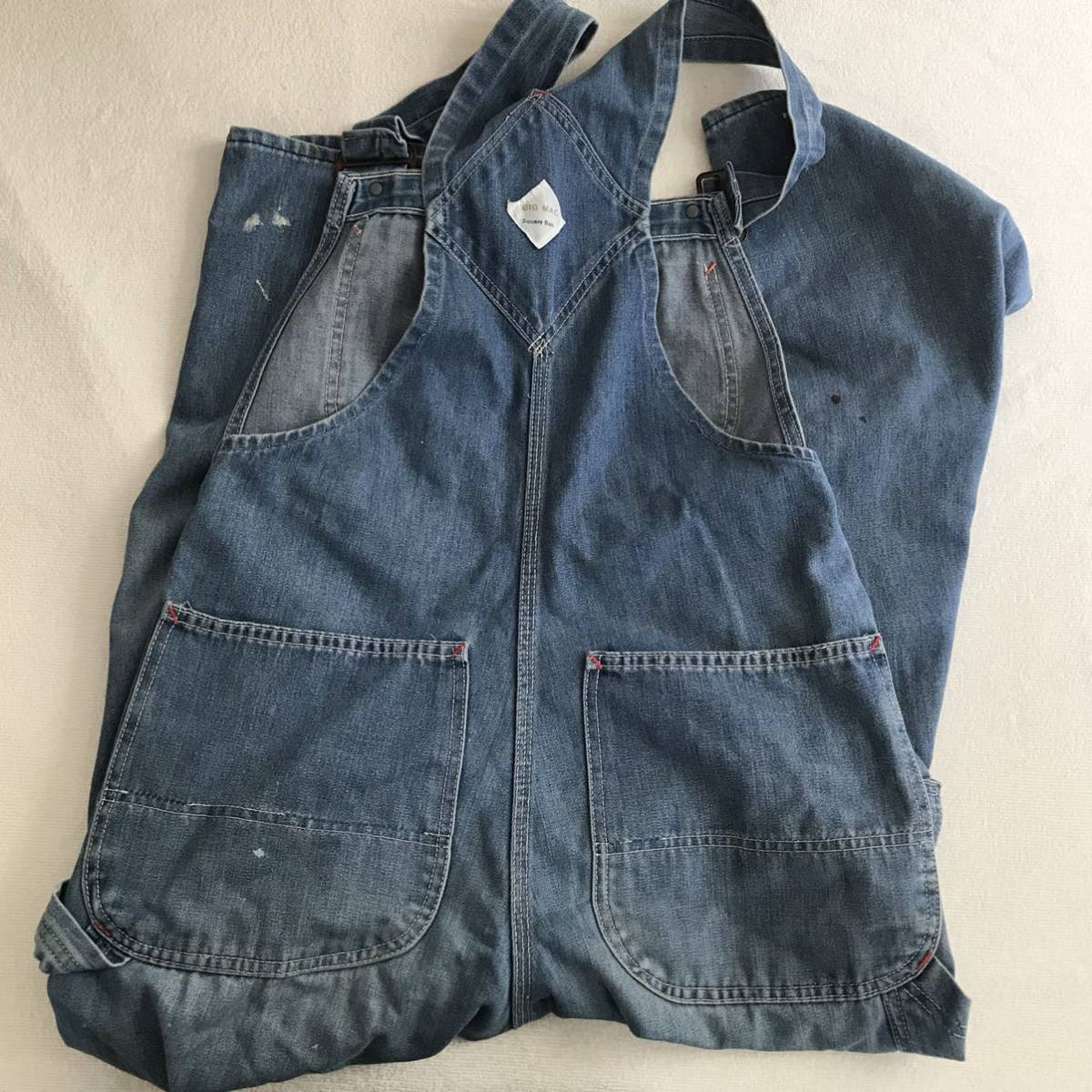 70 period J.C.Penney BIGMAC big Mac Denim overall Vintage old clothes pe Inter Work s m size 