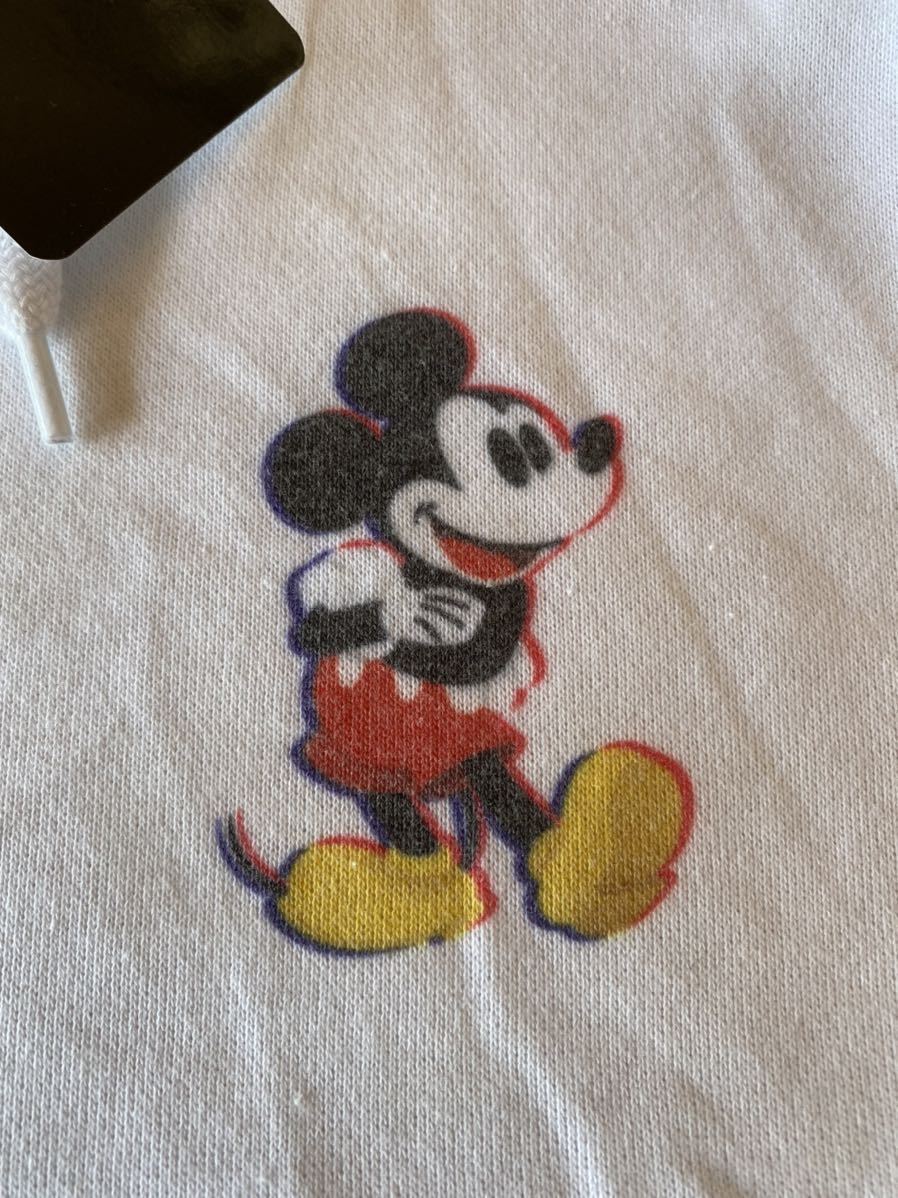 DISNYディズニー Mickey Mouseミッキーマウス 薄手 パーカー ホワイト 白 M_画像3
