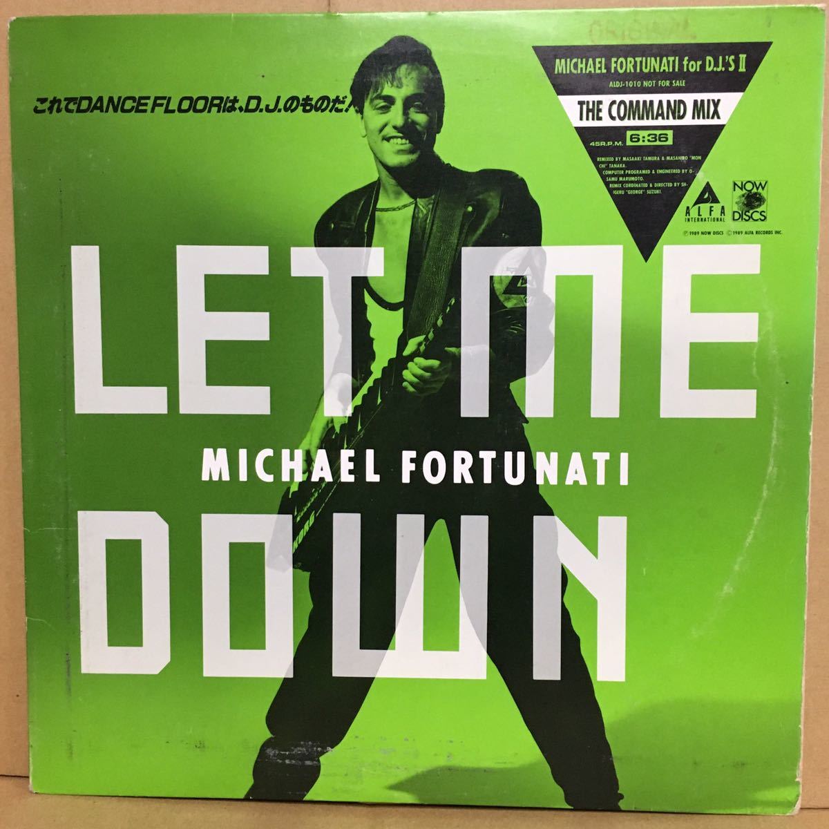 12' 国内プロモ盤　MICHAEL FORTUNATI / LET ME DOWN　※ THE HUMAX MIX ， THE COMMAND MIX