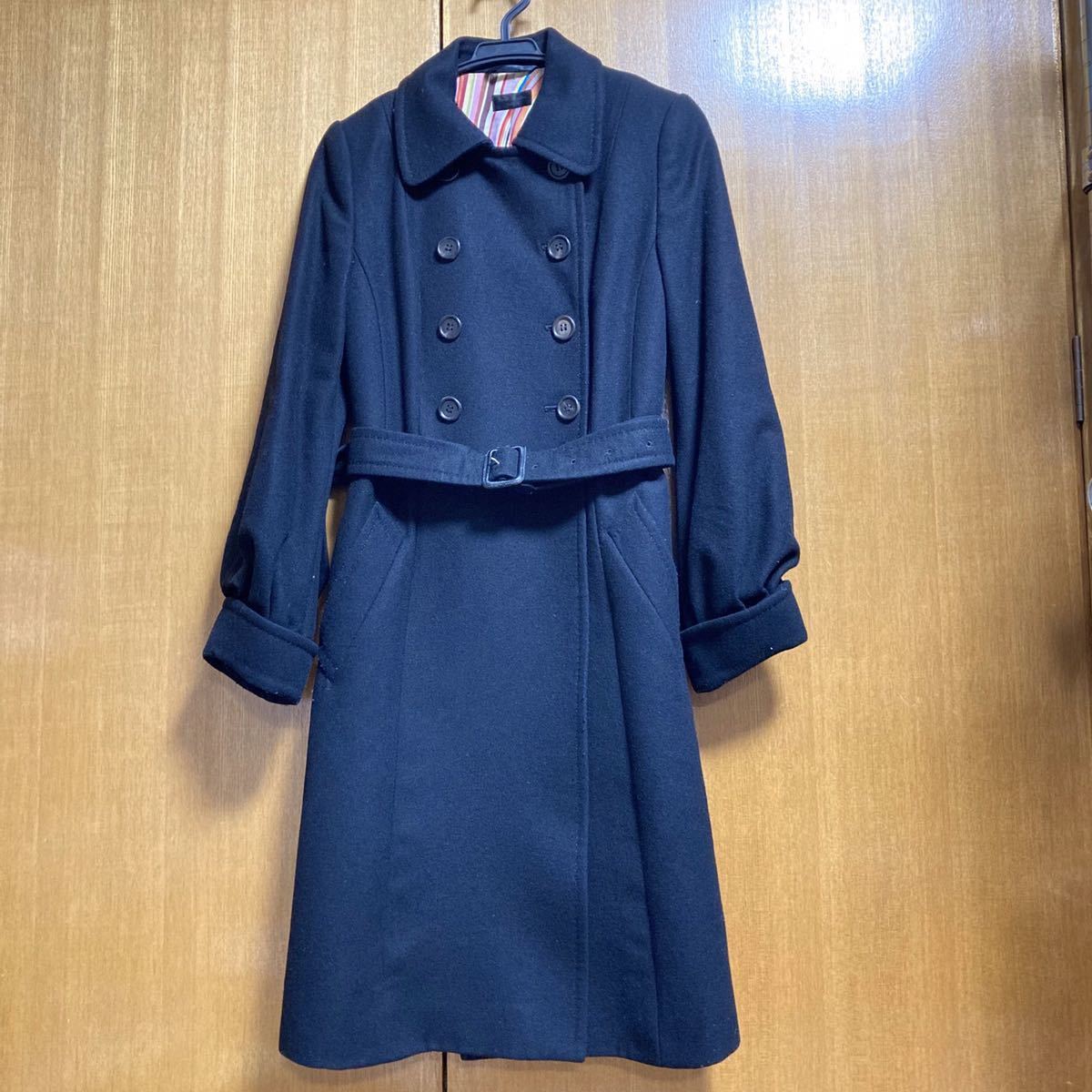 ポールスミス Paul Smith コート ダブル 黒 ロングコート-