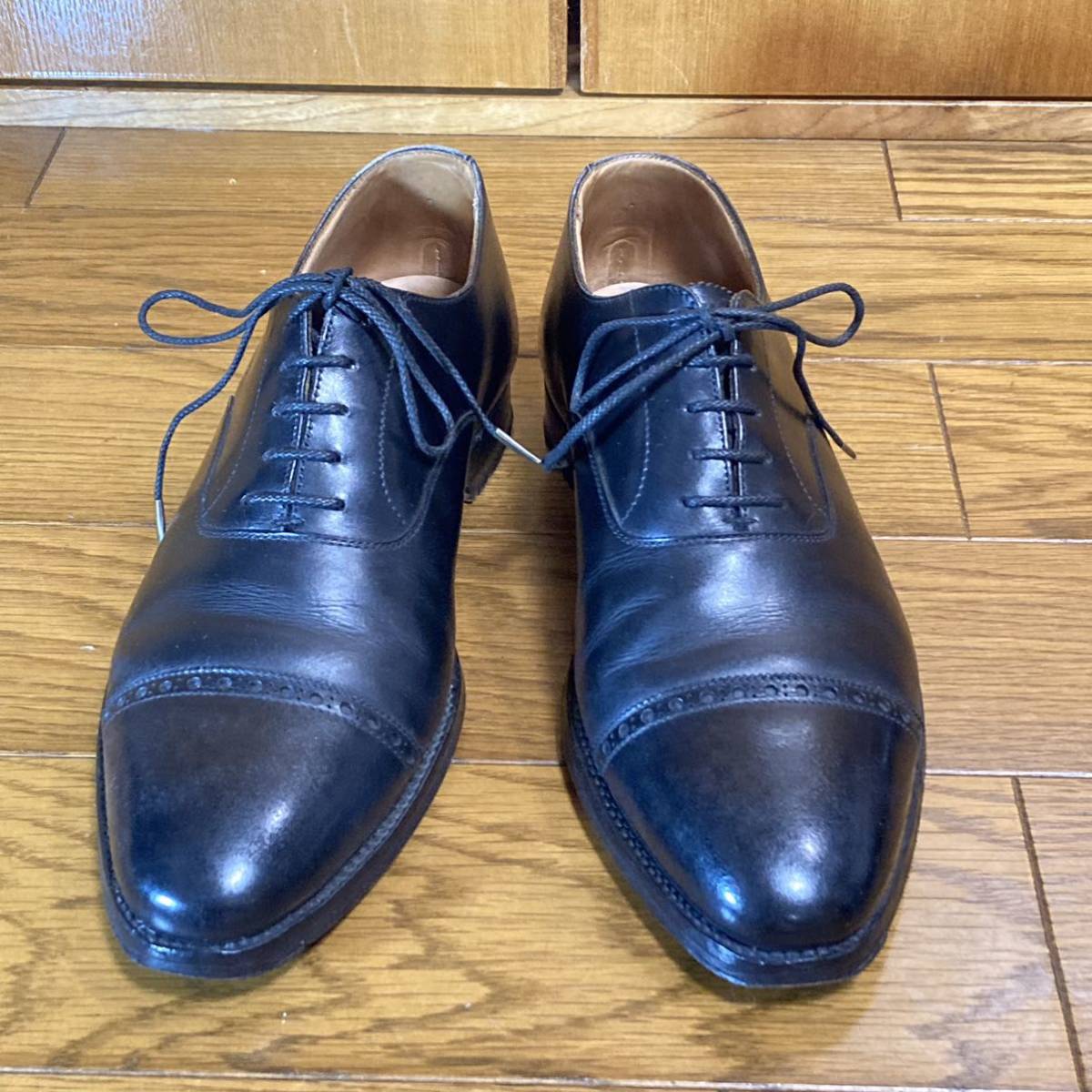 期間限定送料無料 美品 Crockett Jones 7.5E サドルシューズ ビジネス