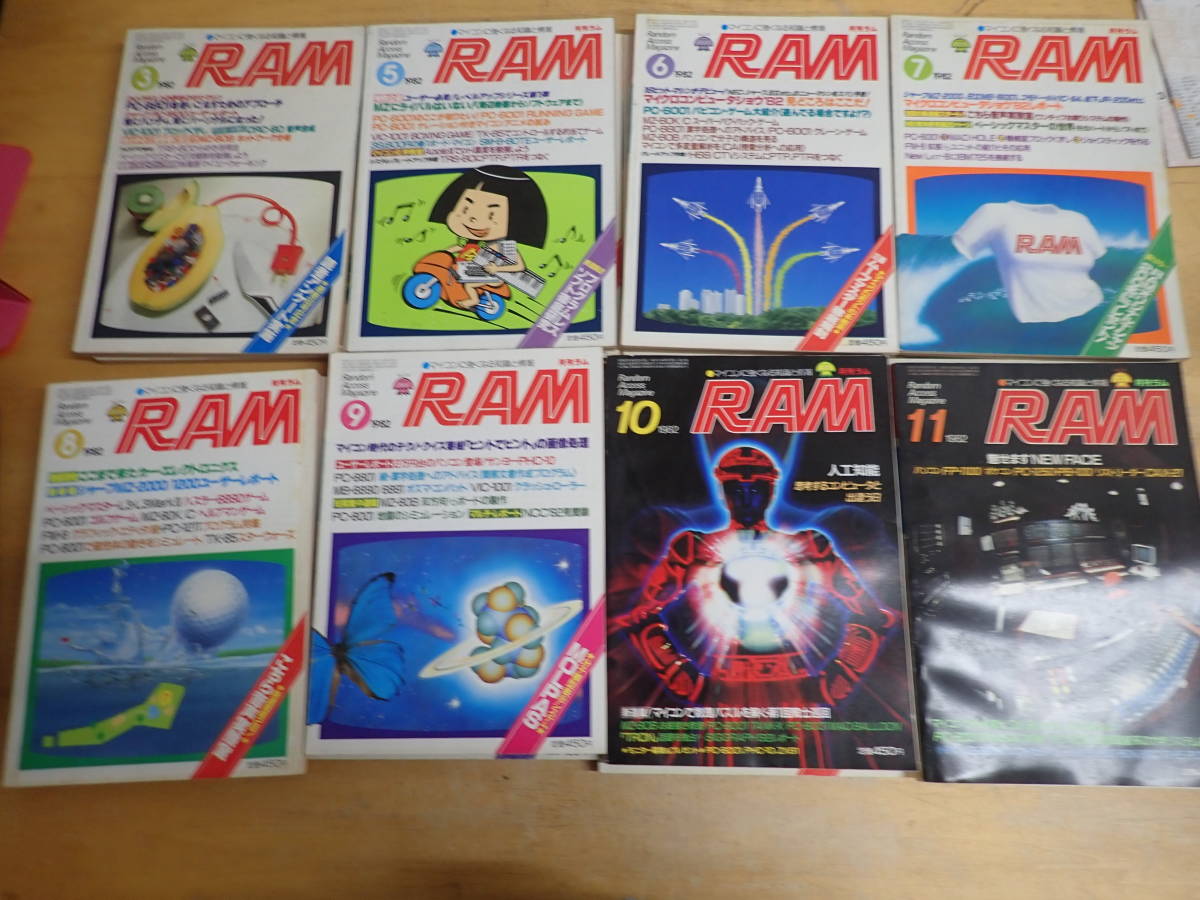 [I⑭F] monthly Ram RAM 1980 year ~1984 year together 27 pcs. set separate volume appendix 2 pcs. attaching microcomputer /PC-8801/ personal computer game 