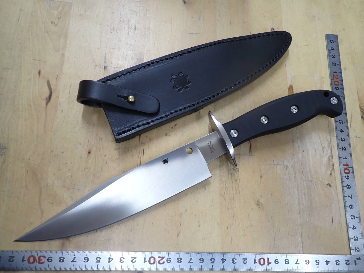 『I22B』美品★スパイダルコ SPYDERCO ボウイナイフ シースナイフ リスペクト　CPM154 USA アメリカンボウイナイフ_画像1