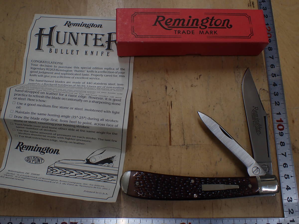 『I28E』レミントン　REMINGTON UMC R1263 HUNTER ハンター　　赤箱　 バレットナイフ