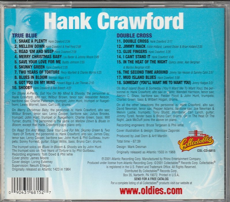 Hank Crawford / 2in1CD / 抜けの良い浸透力ある音質！_画像2
