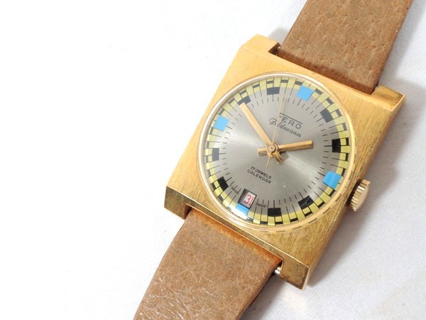 お手軽価格 FERO/フェロー/FELDMANN/フェルドマン/動作品/手巻き/腕時計/17石/カレンダー/スイス製/ゴールドカラー お手軽価格 FERO/フェロー/FELDMANN/フェルドマン/動作品/手巻き/腕時計/17石/カレンダー/スイス製/ゴールドカラー
