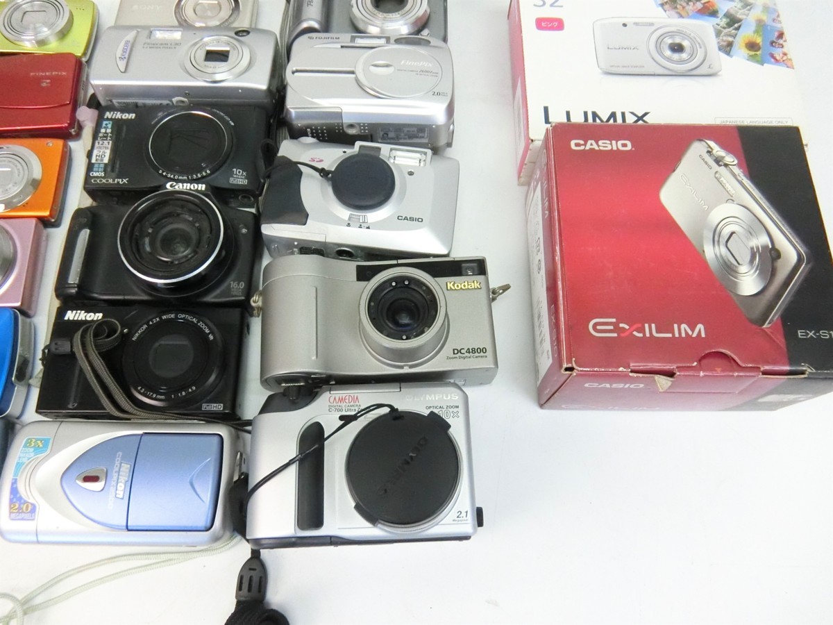 大量　まとめて　デジタルカメラ　デジカメ　FUJIFILM　CASIO　Nikon　OLYMPUS　Panasonic　など　34台　ジャンク　_画像5
