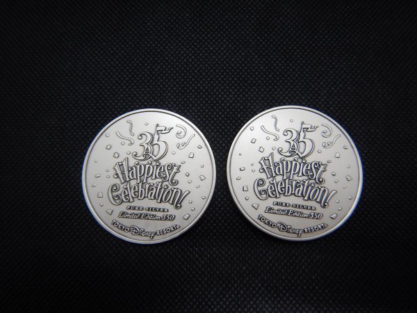 限定品】 東京ディズニーリゾート35周年記念 純銀製メダル 限定350 