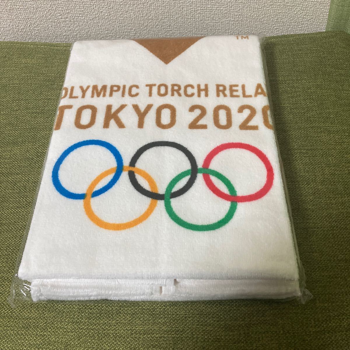 ★未開封品　ミニバスタオル　東京2020オリンピック聖火リレーエンブレム