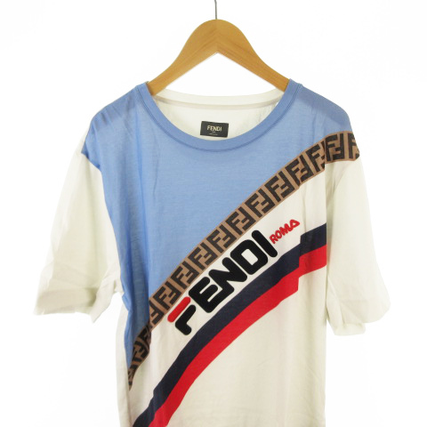 フェンディ FENDI FILA フィラ 半袖 Tシャツ MANIA ZUCCA LOGO TEE S/S