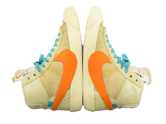 ナイキ NIKE × オフホワイト OFF WHITE BLAZER MID ブレーザー ミッド スニーカー 25.5 ベージュ 中古 ■▲☆AA★ 201120 0200_画像3