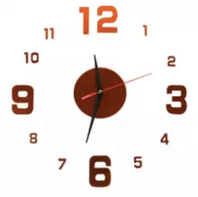 Paypayフリマ 3dウォールクロック レッド Diy壁時計 ウォールステッカー 韓国 立体時計 壁掛け時計 おしゃれ かっこいい モダン 北欧 韓国 かべかけ