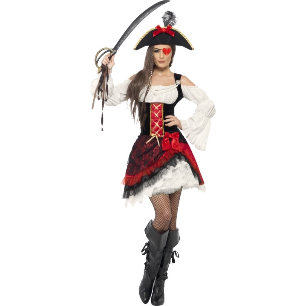 日本限定 女海賊 赤 衣装、コスチューム 大人女性用 Glamorous Pirate Lady - その他 - labelians.fr