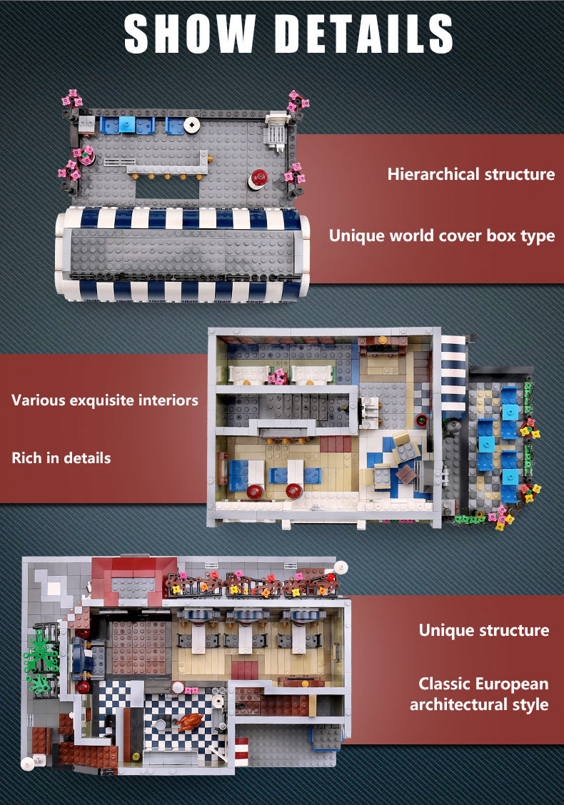 最安値[新作] LEGO互換 LEGO風 クリエイター ニュー パリジャンレストラン 3577ピース