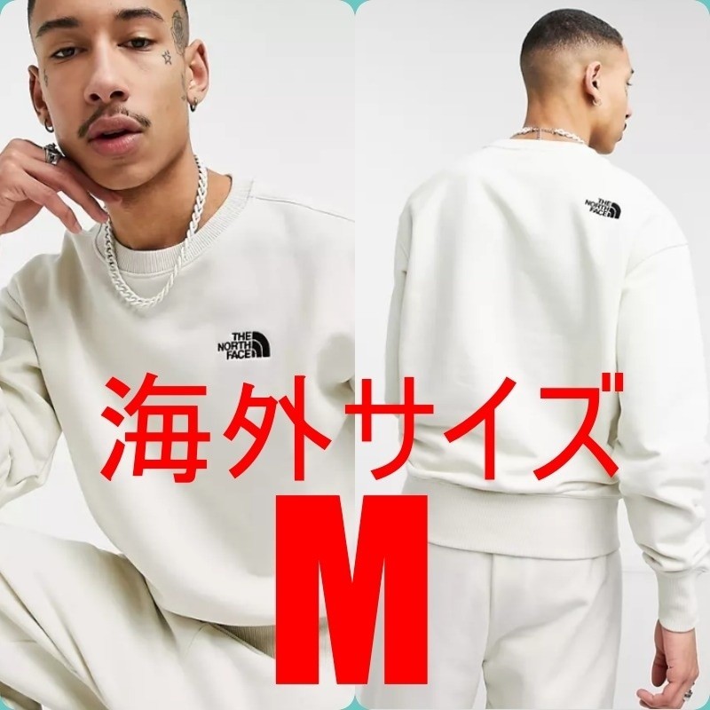 【The North Face】 エッセンシャルクリーム色スウェットシャツ