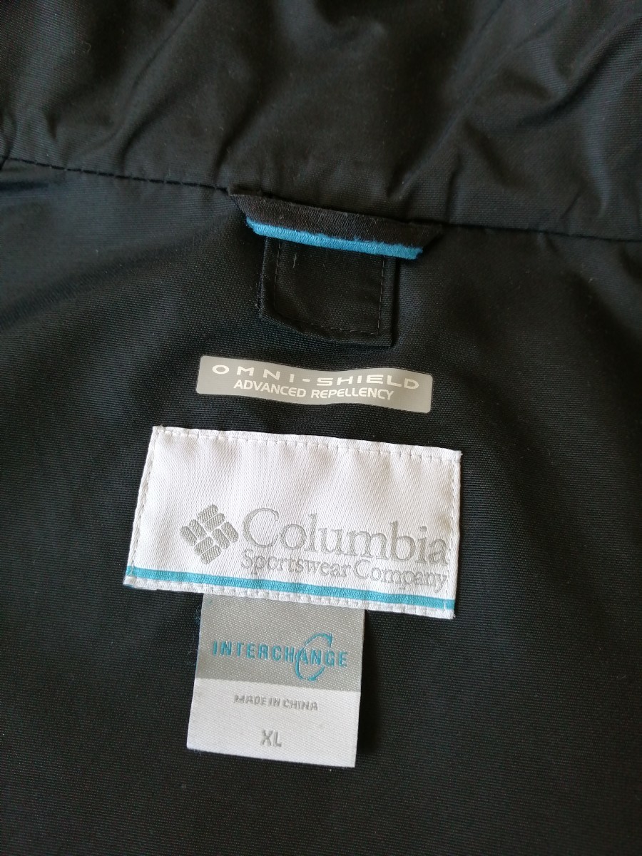Columbia◆コロンビア ビーバークリークジャケット オムニシールド 撥水 XL ブラック トレッキング アウトドア キャンプ
