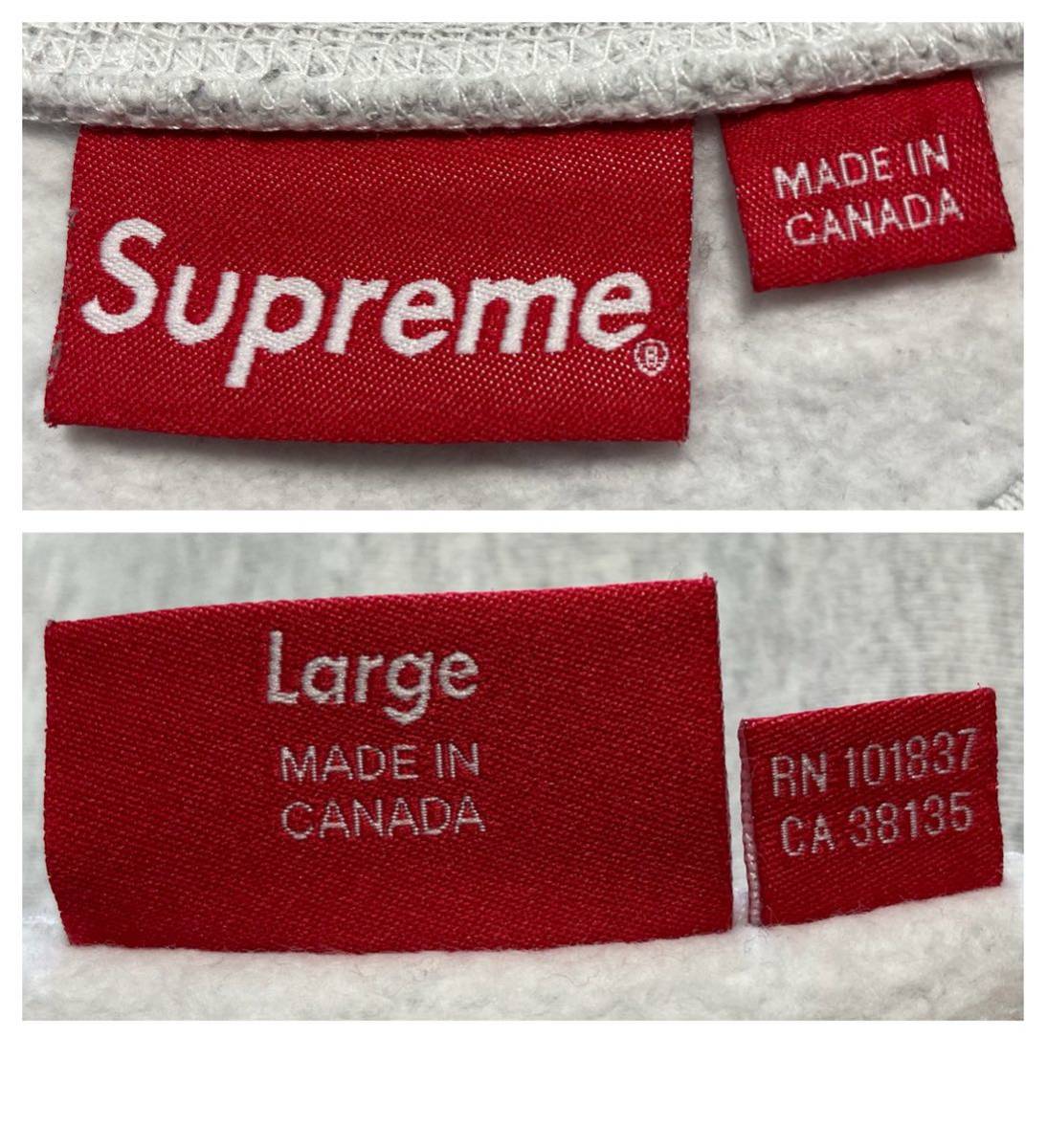 L Supreme Box Logo Crewneck Sweatshirt Large Ash Grey 18FW L Supreme Box Logo Crewneck Sweatshirt Large Ash Grey 18FW