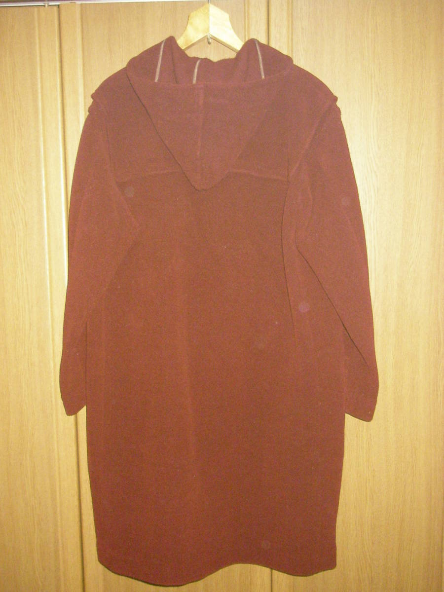  World Wide Love dark red bordeaux wine wool melt n duffle coat coat 1 ( S MmozMERC