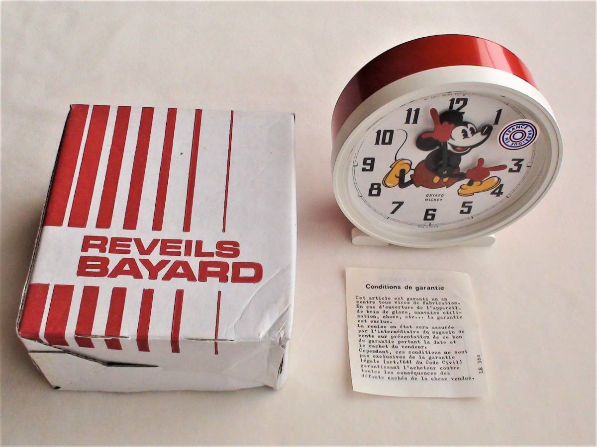 1977 год производства BAYARD MICKEY MOUSE настольные часы ( глаз ... часы ) не использовался товар ( неиспользуемый товар )