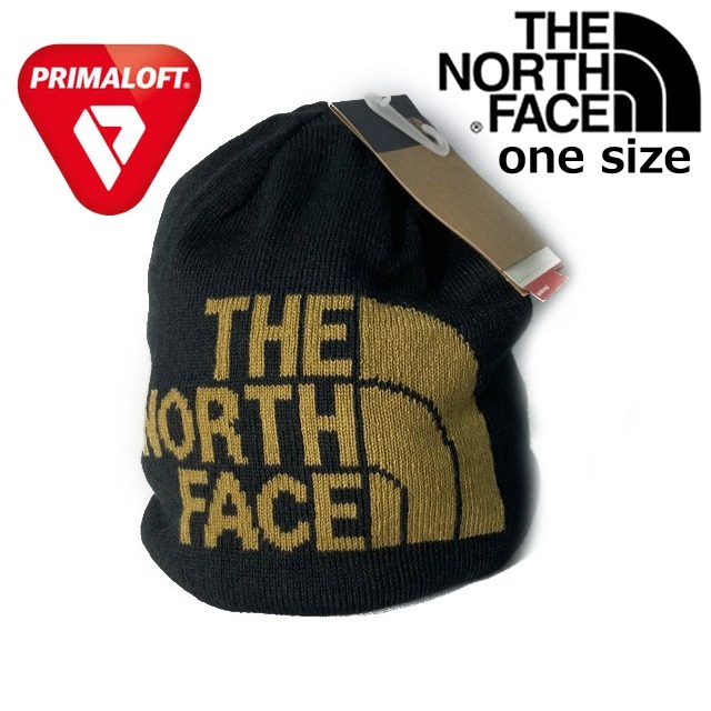 1円～!売切!【正規新品】THE NORTH FACE HIGHLINE BEANIE ニット帽 帽子 US限定 ビーニー アウトドア PRIMALOFT 男女兼用(OS)黒 180623-m15_画像1