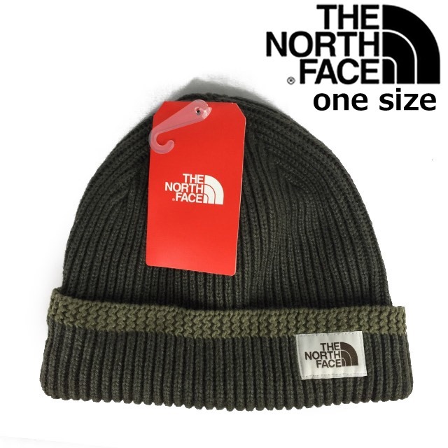 1円～!売切!【正規新品】THE NORTH FACE WOOL RACKING STITCH BEANIE◆ニット帽 帽子 US限定 ビーニー 茶タグ 男女兼用(OS)緑 180623-12_画像2