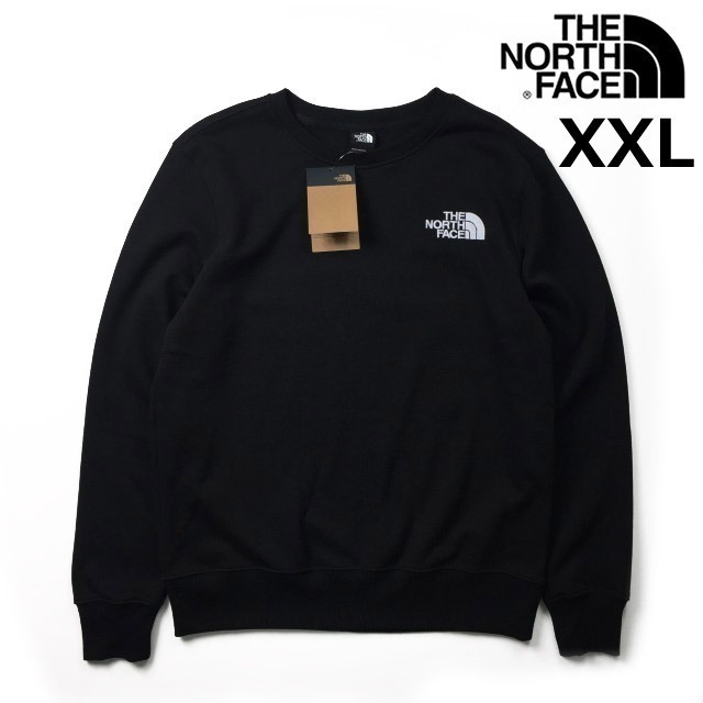 1円～!売切!【正規新品】THE NORTH FACE LOGO PULLOVER CREW トレーナー スウェット US限定 アウトドア ロゴ刺繍 男女兼用(XXL)黒181130-22_画像2