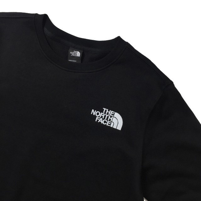 1円～!売切!【正規新品】THE NORTH FACE LOGO PULLOVER CREW トレーナー スウェット US限定 アウトドア ロゴ刺繍 男女兼用(XXL)黒181130-22_画像4