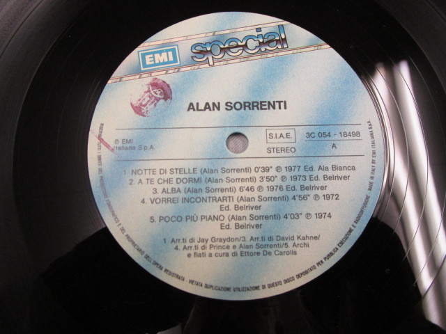 【LP/AOR】 ALAN SORRENTI / SPECIAL_画像3