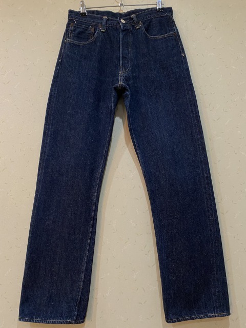 ※WARE HOUSE ウエアハウス LOT 1001XX セルビッチ ボタンフライ デニムパンツ 濃紺 日本製 30 BJBB.A_画像2