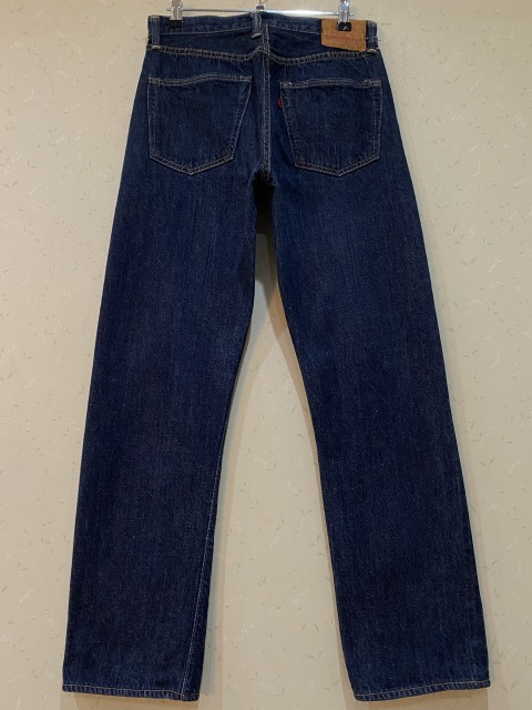 ※WARE HOUSE ウエアハウス LOT 1001XX セルビッチ ボタンフライ デニムパンツ 濃紺 日本製 30 BJBB.A_画像1
