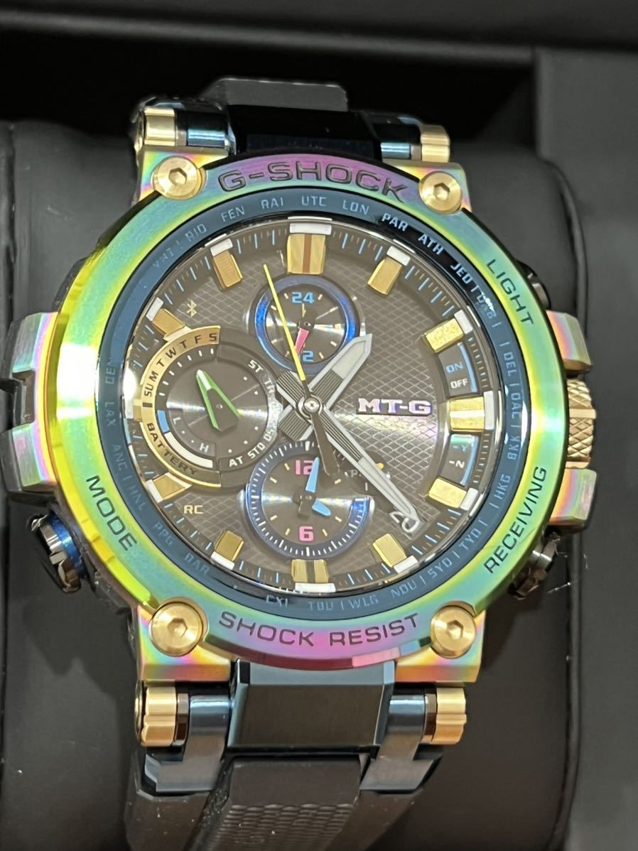CASIO G-SHOCK MT-G ルナレインボー 20周年限定 電波ソーラー Bluetooth 腕時計 MTG-B1000RB-2AJR 超美品