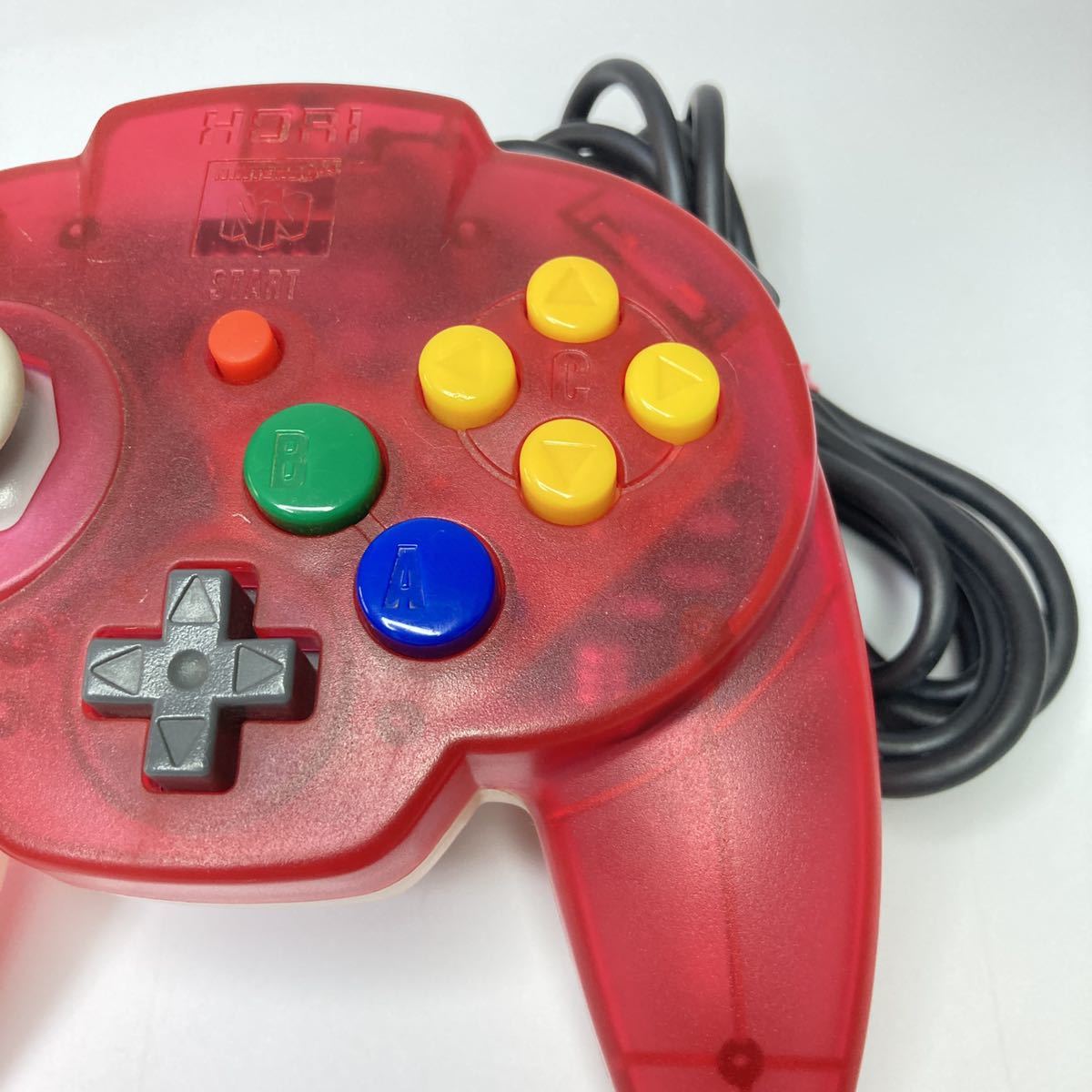 ★動作確認済み★ ホリパッドミニ クリアレッド HORI ミニ ホリパッド ミニ コントローラー ニンテンドー 64 NINTENDO64 クリア レッド 赤