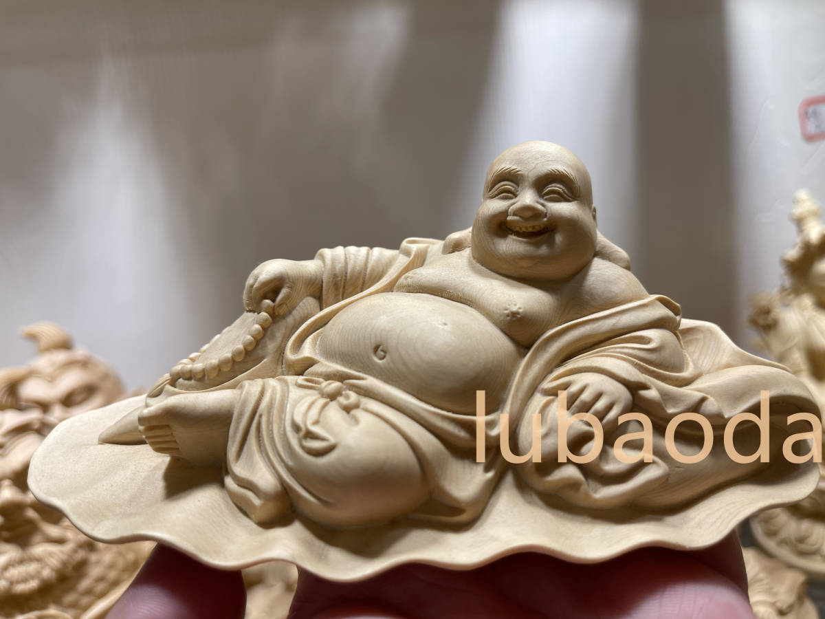 木工 七福神 縁起物 布袋尊 木彫仏像 彫刻工芸品 www.bojongnews ...