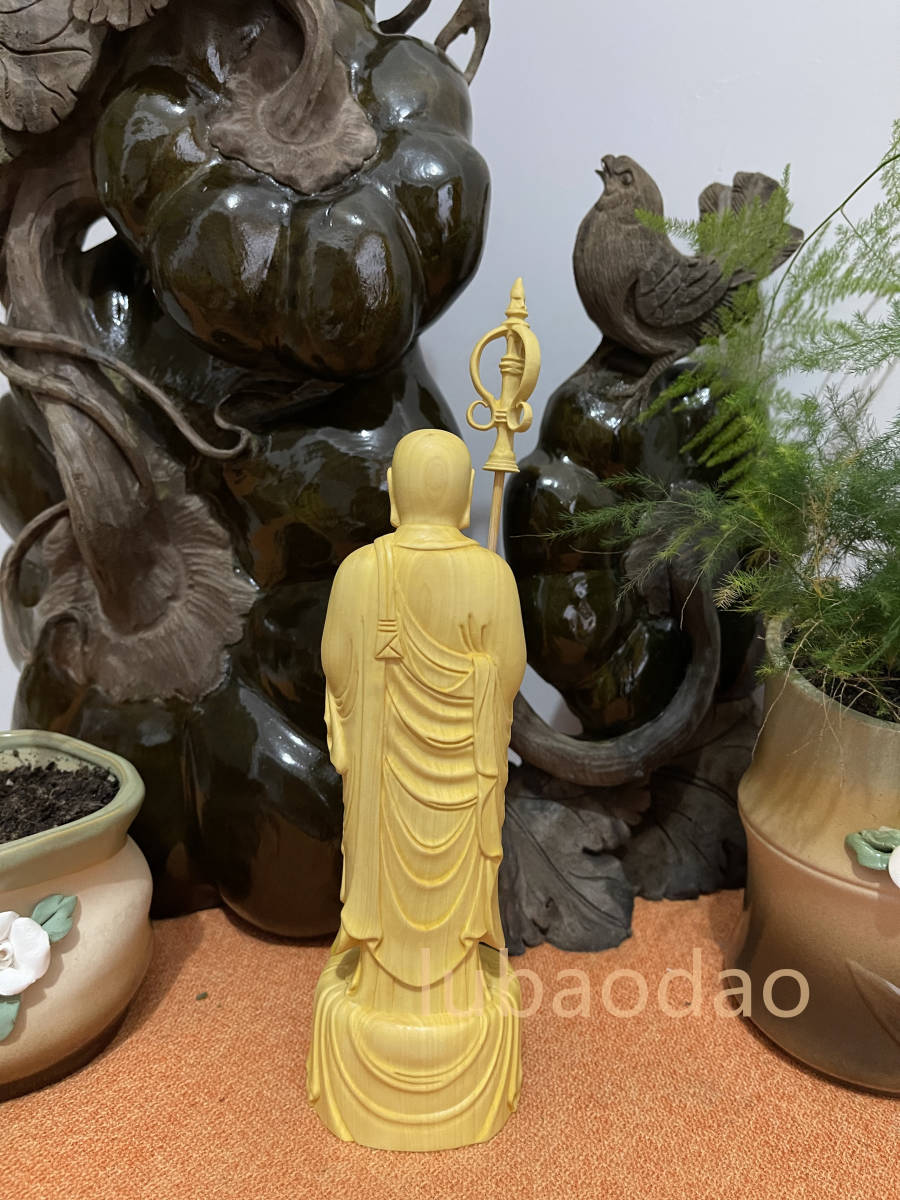 仏像 木彫り 地蔵菩薩 木彫仏像 仏教美術 仏教工芸品　精密彫刻_画像3