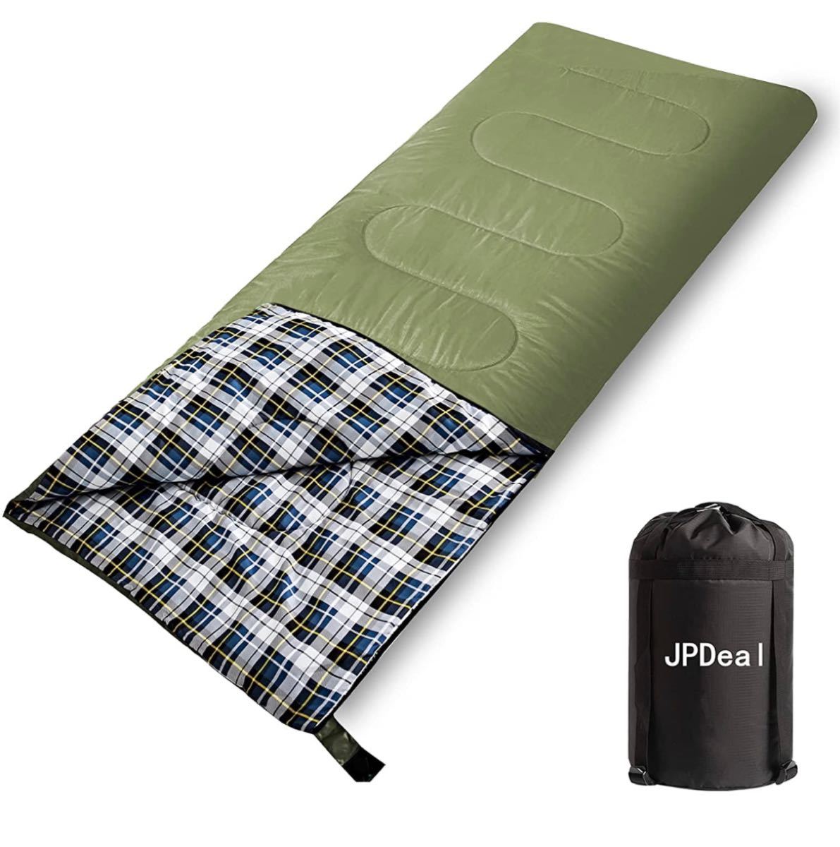 寝袋 1.5kg シュラフ 封筒型 保温 軽量 210T防水シュラフ 快適温度-10℃~25℃ 春用 夏用 秋用 冬用
