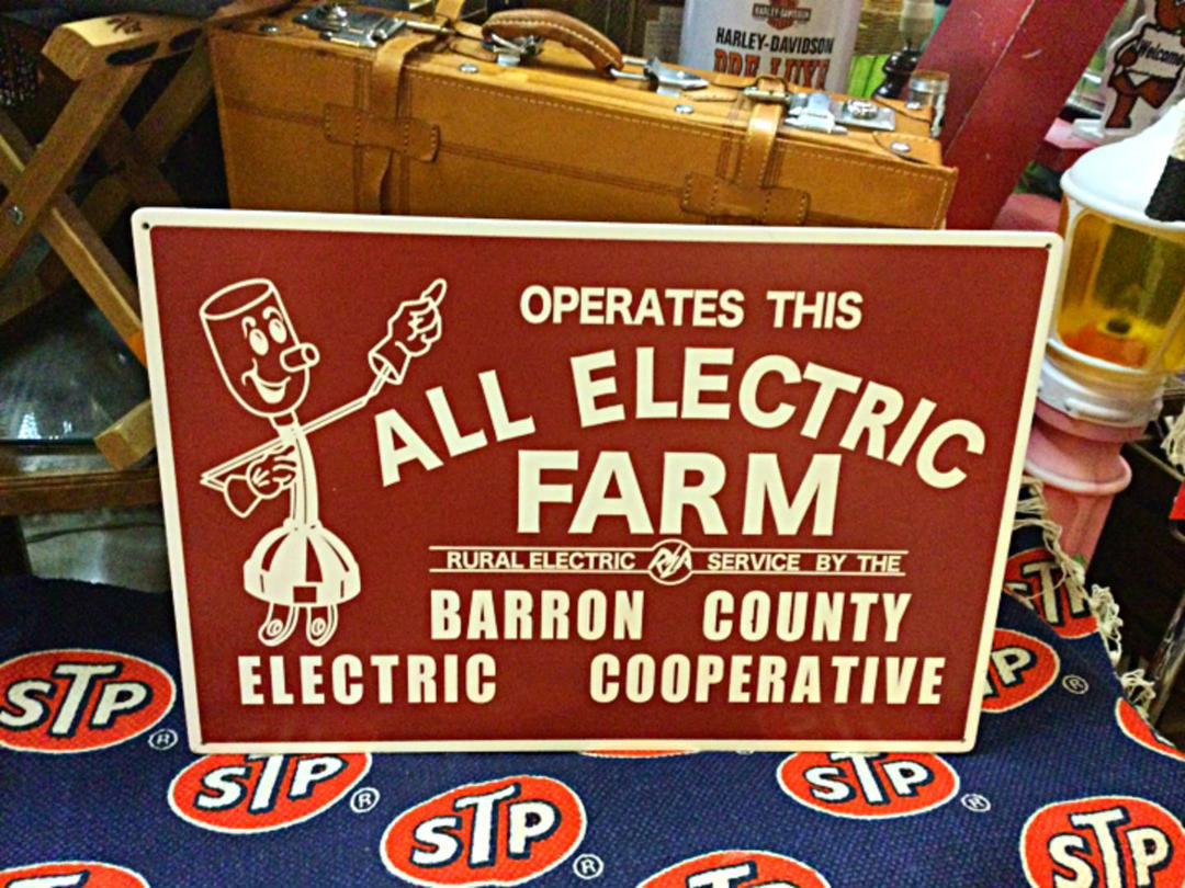 木製看板『ALL ELECTRIC FARM』 ボードサイン MDF インテリア雑貨 SHOP 店舗 アメリカン雑貨