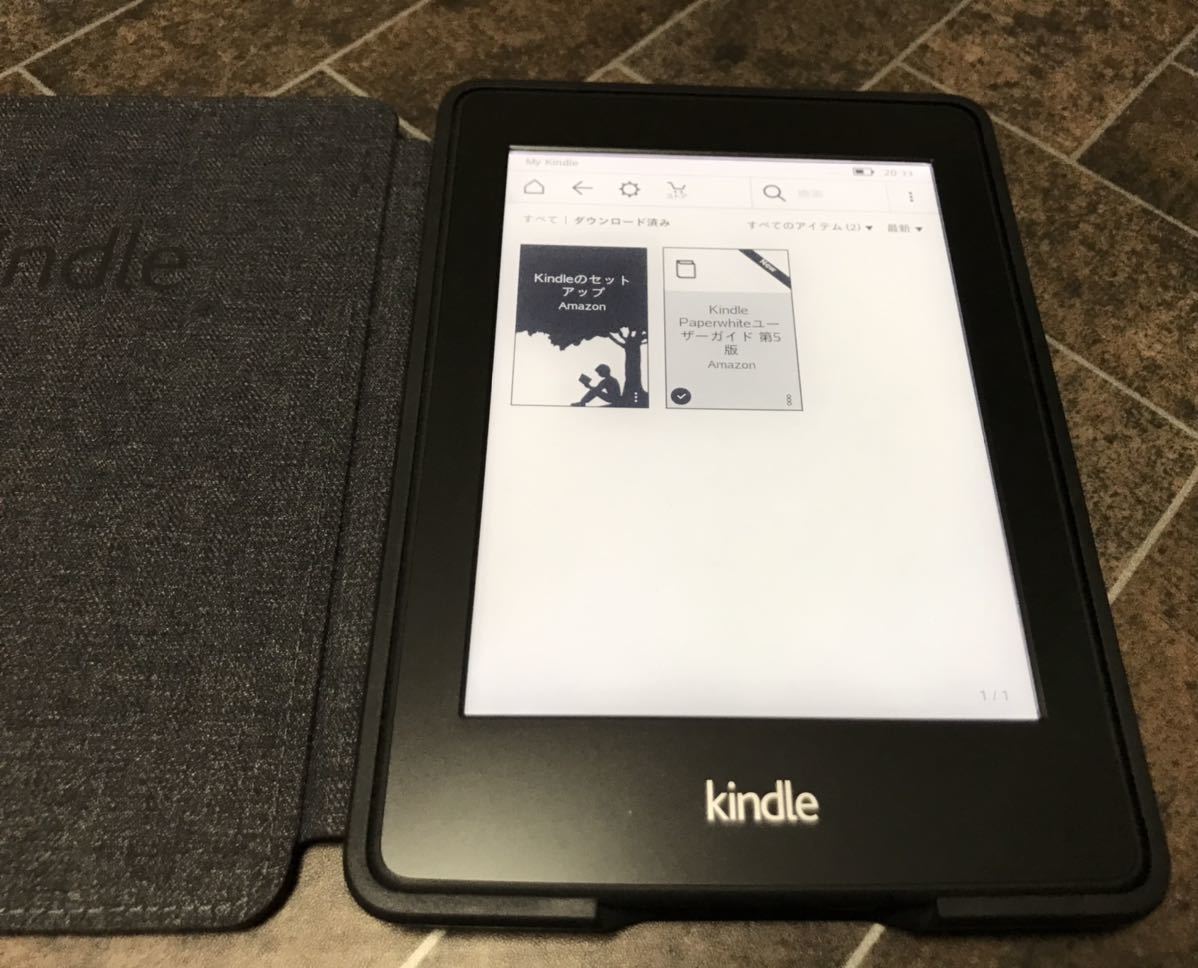 Amazon Kindle Paperwhite アマゾン　キンドルペーパーホワイト　新品同様品　純正カバー付き