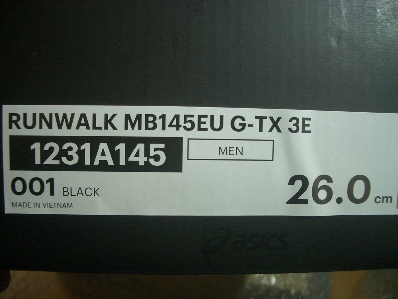 送料込 新品 asics Runwalk アシックス ランウォーク 26cm MB145EU G-TX 3E 1231A145 GORE-TEX ゴアテックス 防水 送料無料_画像10