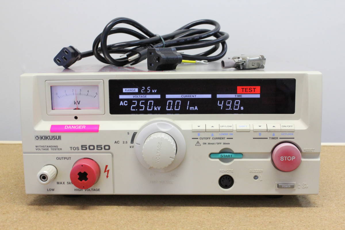 Yahoo!オークション - 完動品 TOS5050 耐電圧試験器 KIKUSUI Yahoo!オークション - 完動品 TOS5050 耐電圧試験器 KIKUSUI