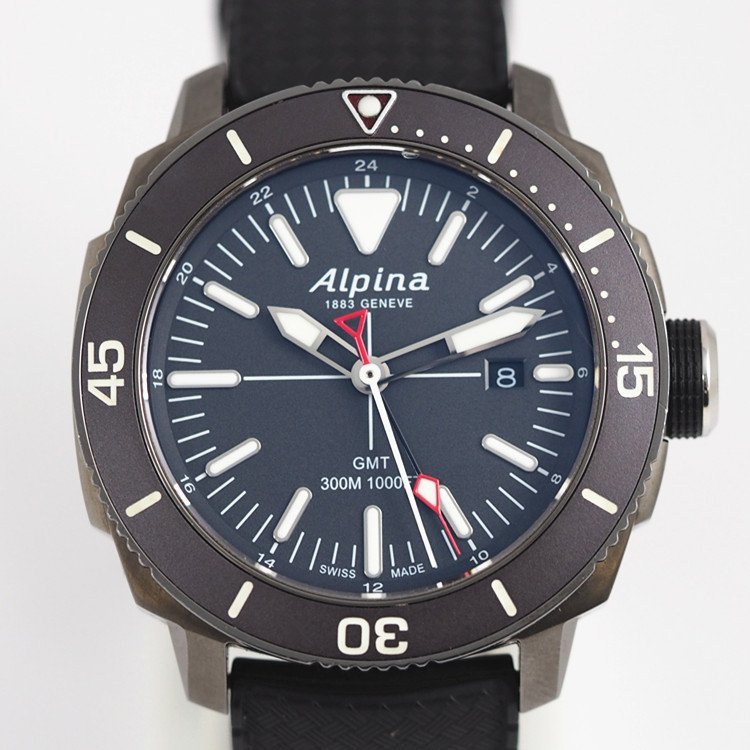 Alpina アルピナ シーストロング ダイバー GMT AL-247LNN4TV6 SS/ラバー メンズ クオーツ ［32218］_画像1