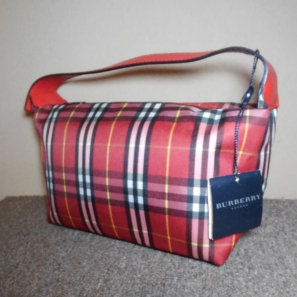 BURBERRY バーバリー ノバチェック柄 ナイロン×レザー 2way