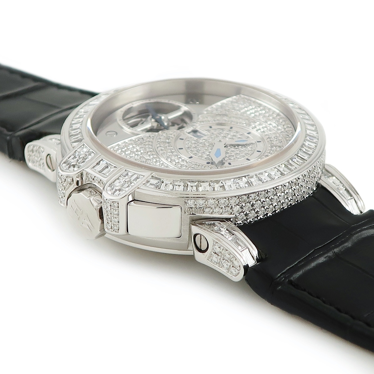 【3年保証】 ハリーウィンストン オーシャン トゥールビヨン 400/MAT44W 限定 バゲットダイヤ 自動巻き メンズ 腕時計_画像4
