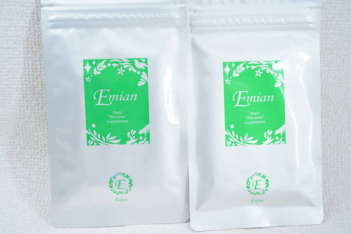 ◇Eアファン Emian Eミアン 60粒×2袋 非分解プラセンタ◇管理番号2 www