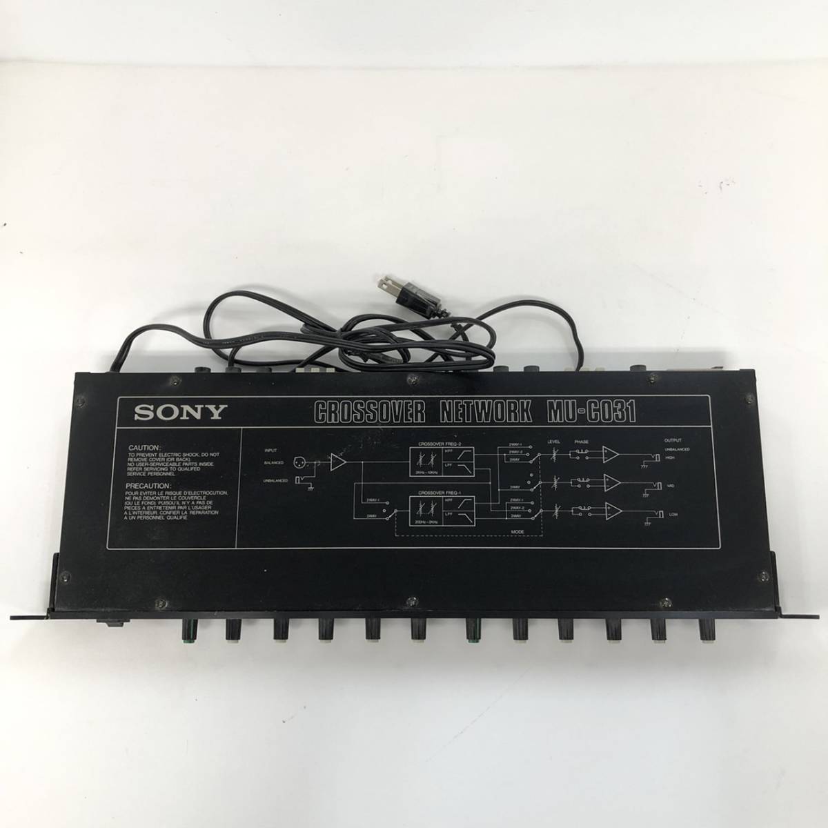 4058/ SONY ソニー CROSSOVER NETWORK MU-C031 3wayチャンネルデバイダー 通電確認済 動作未確認_画像2